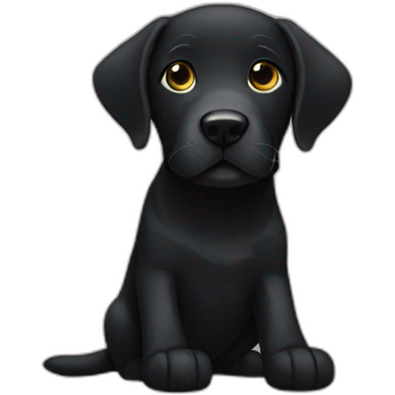 Black Lab wearing socks emoji