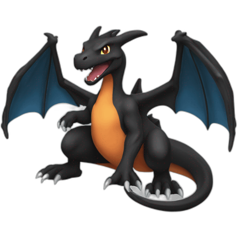 Black charizard emoji