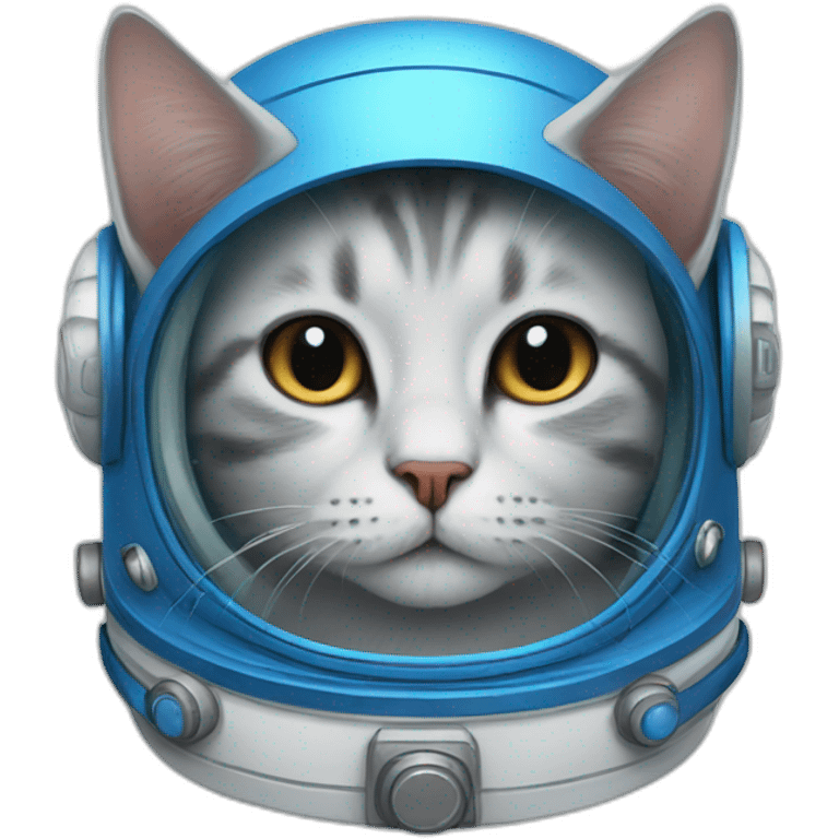 blue astronaut cat emoji