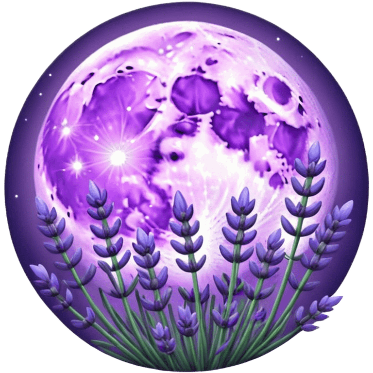 lavender full moon emoji