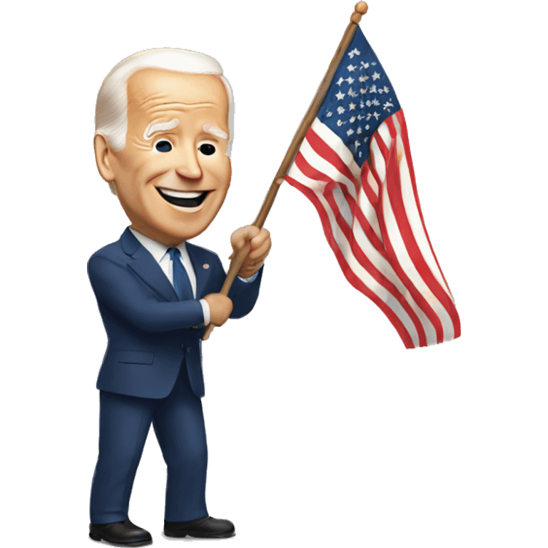 biden handing us flag emoji