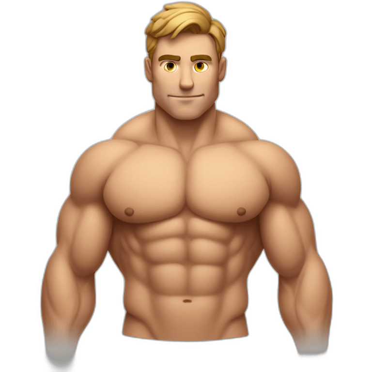 Homme musclé avec des gros pectoraux  emoji