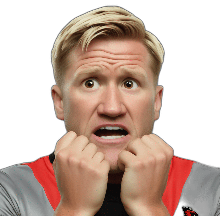 Eddie Howe biting nails emoji