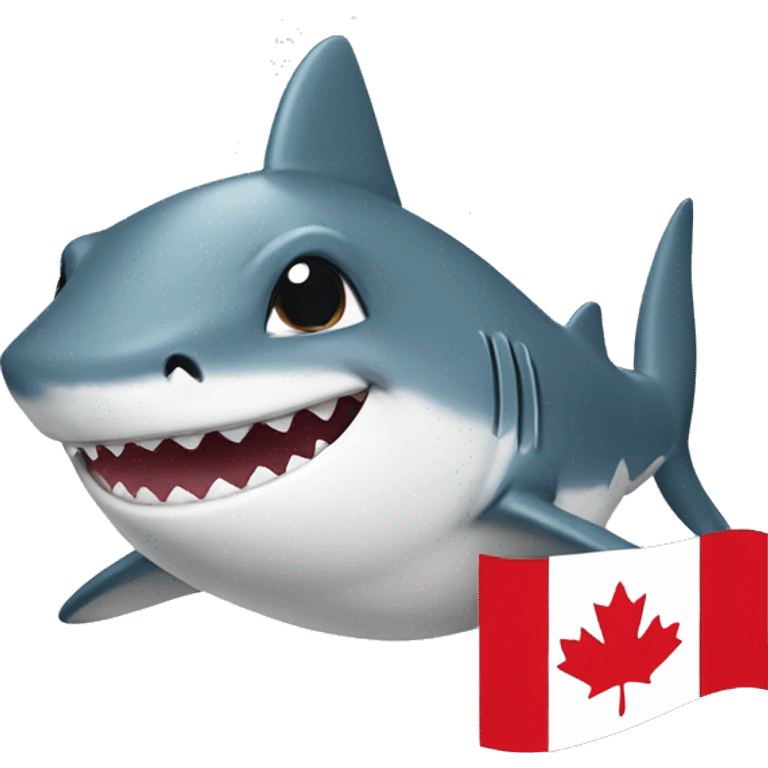 Baby shark with Canada flag emoji