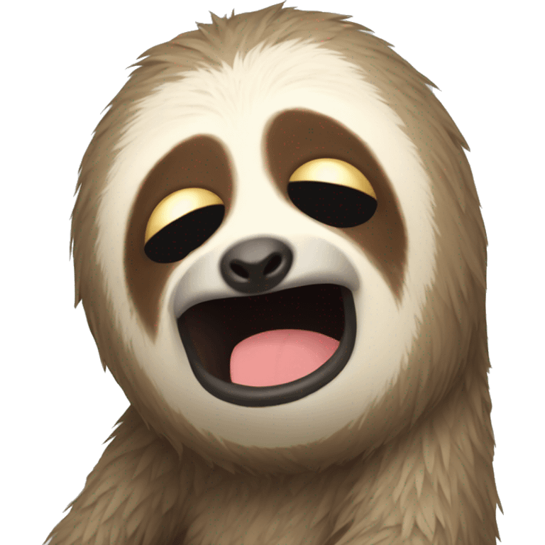 Sloth with a hangover emoji