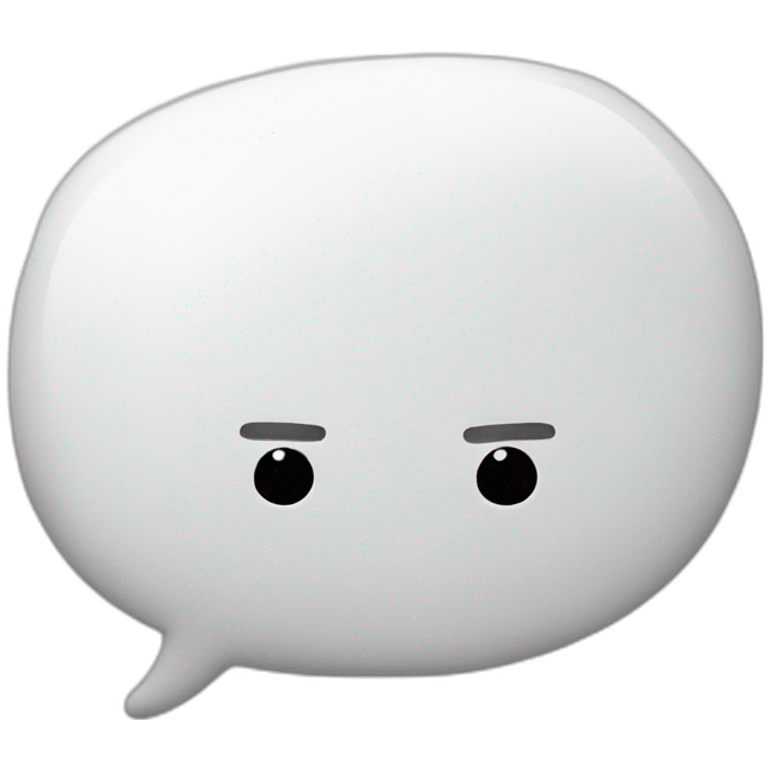 white speech bubble emoji