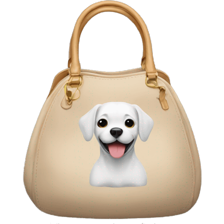 Purse with dog inside emoji