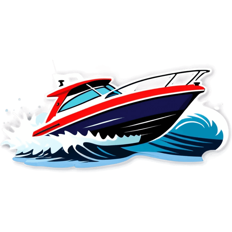 sport boat over wave emoji