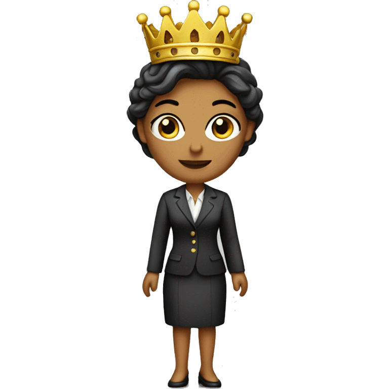 female lawyer with a crown emoji