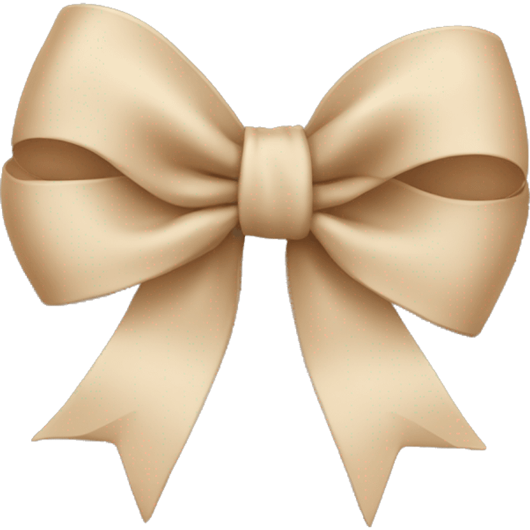 beige bow emoji