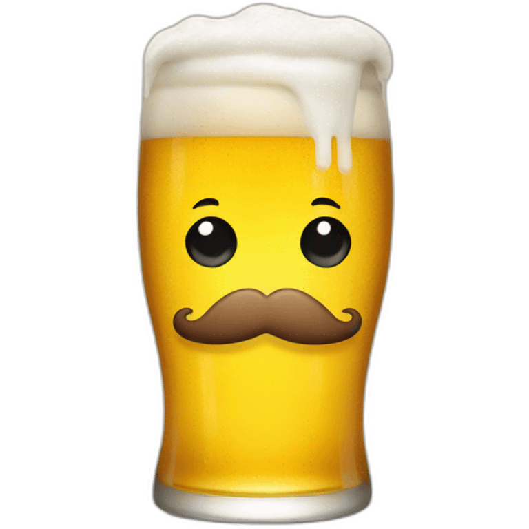 Baby mustache beer emoji