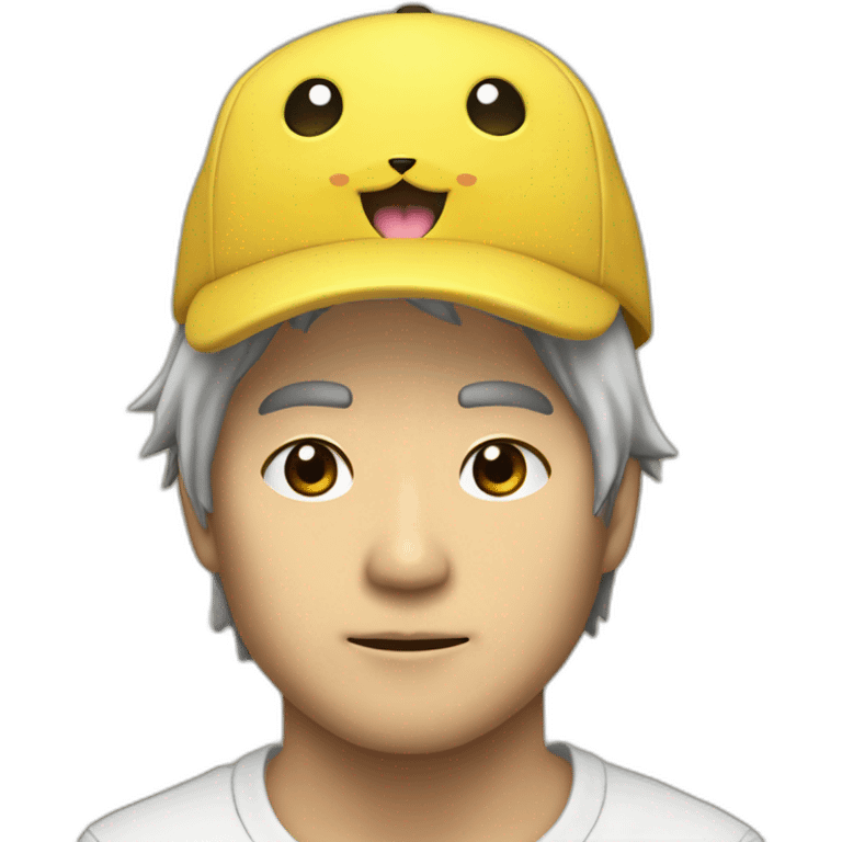 satoshi nakamoto with pikachu hat emoji