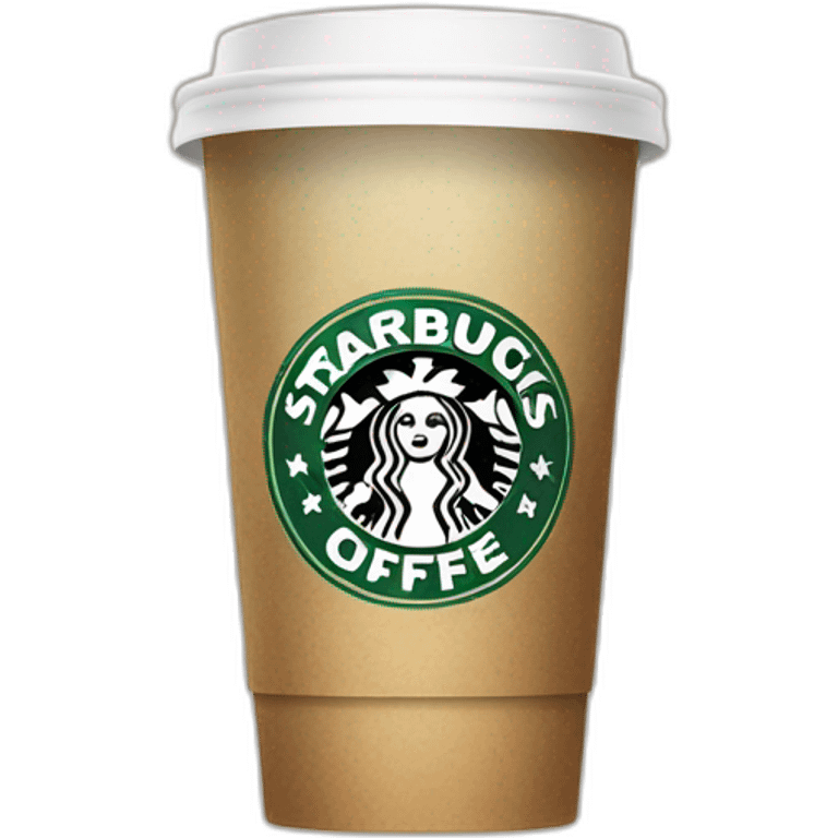 Starbuck coffe with tranparent cup  emoji