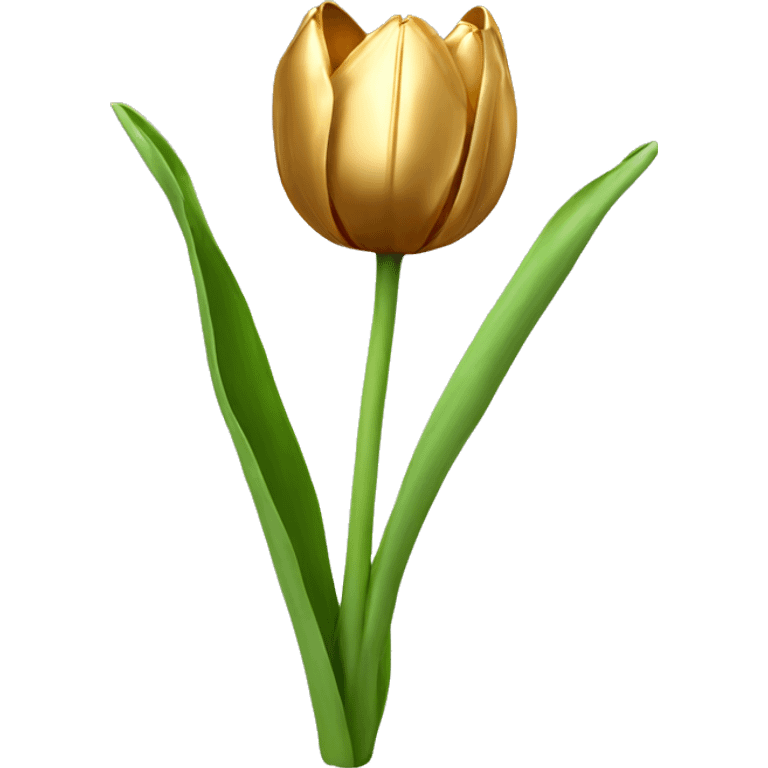 Metallic tulip emoji