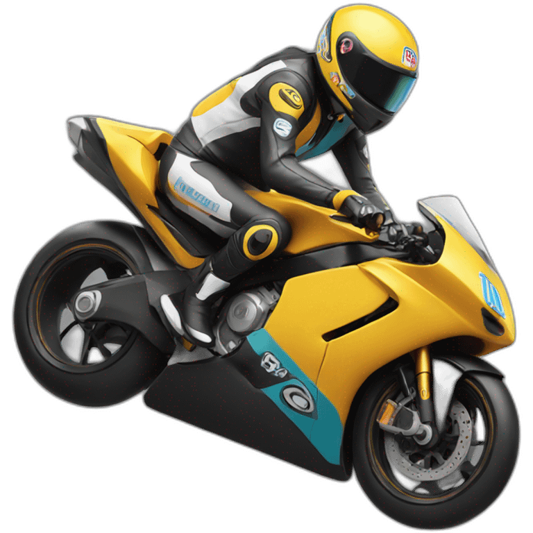 Biker in racing suit  emoji