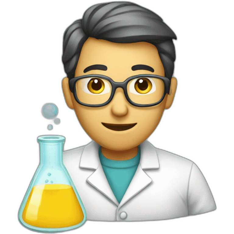 scientist with a conical flask emoji