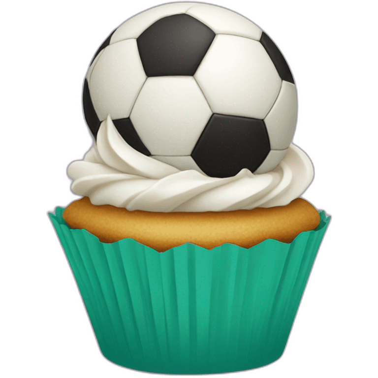 Happy soccer cupcake  emoji