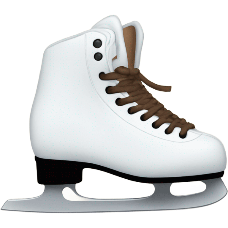 two winter white skates with brown laces on one direction  emoji