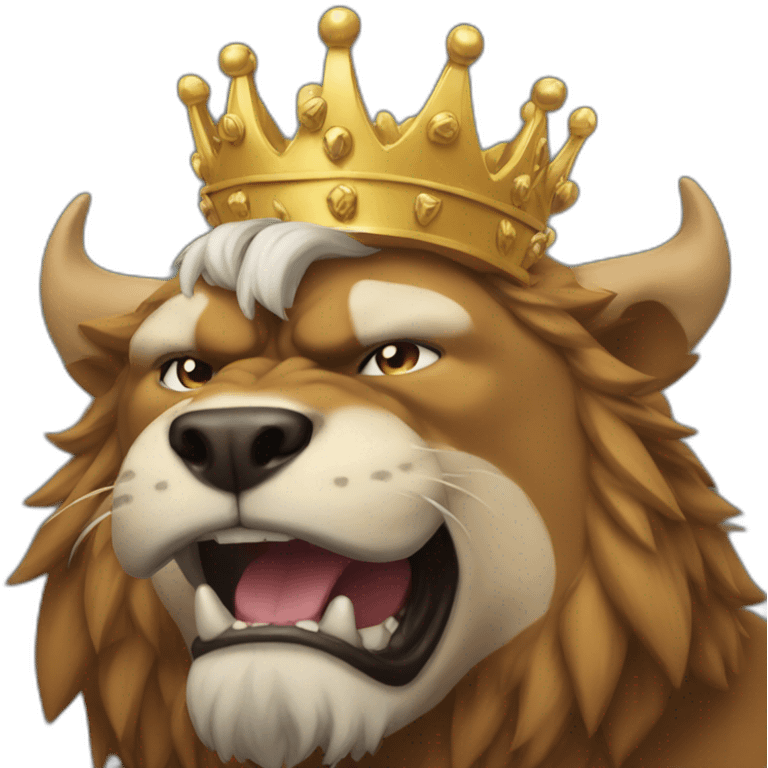 Muscular beast with crown emoji