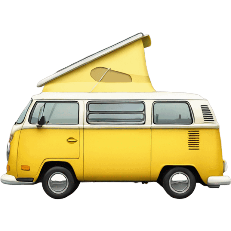 aesthetic yellow Volkswagen campervan retro emoji