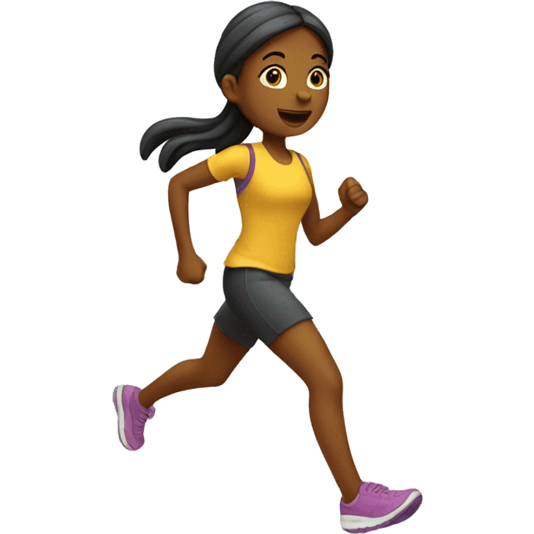 Girl running home emoji