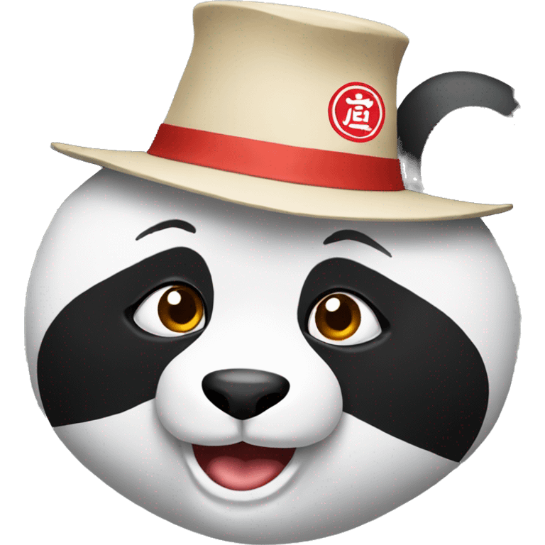 Panda wearing Panda Express Hat emoji