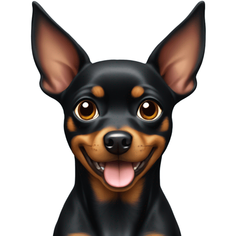 black mini pinscher dog  emoji