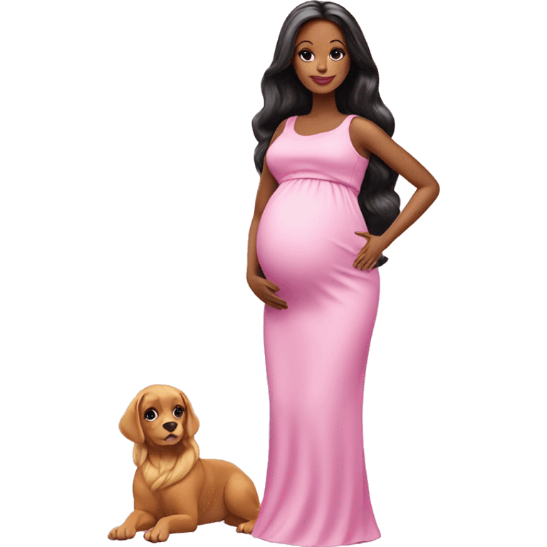 A pregnant barbie emoji