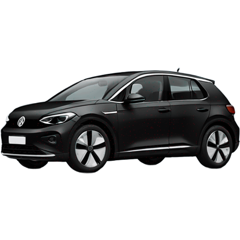 Black Volkswagen id.3 emoji