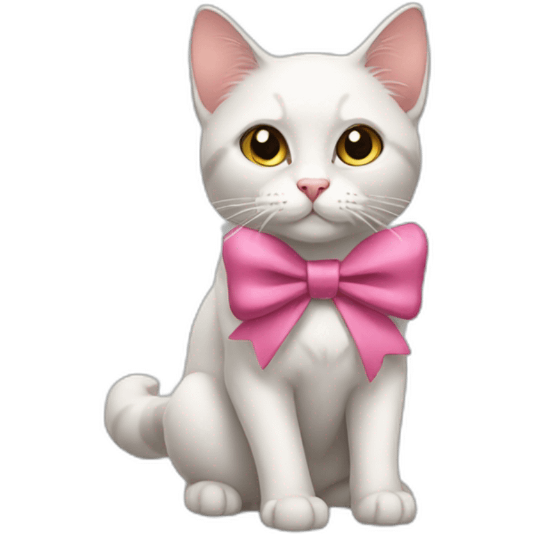 A cat wearing bows  emoji