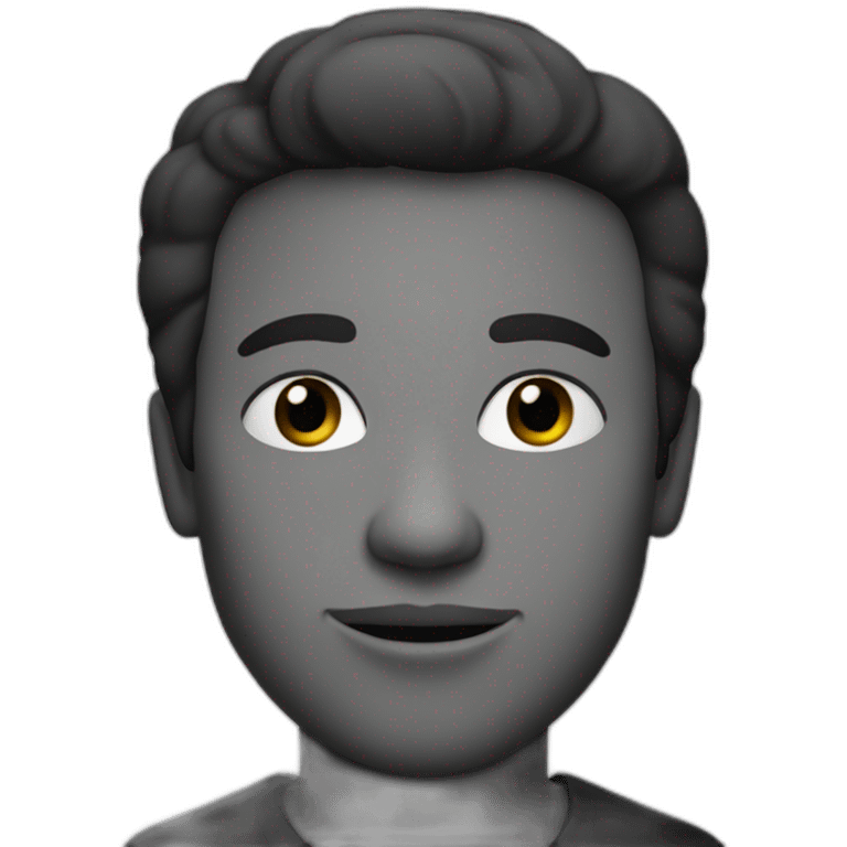 Personne en noir et blanc emoji