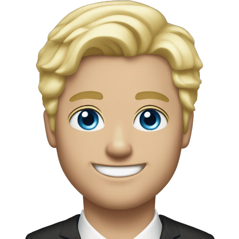 Groom blonde hair blue eyes emoji