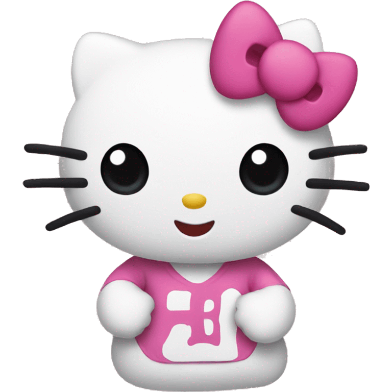 Hello kitty with E initial emoji