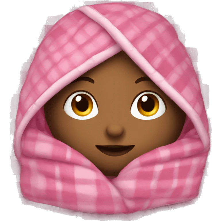 Pink ,plaid, blanket emoji