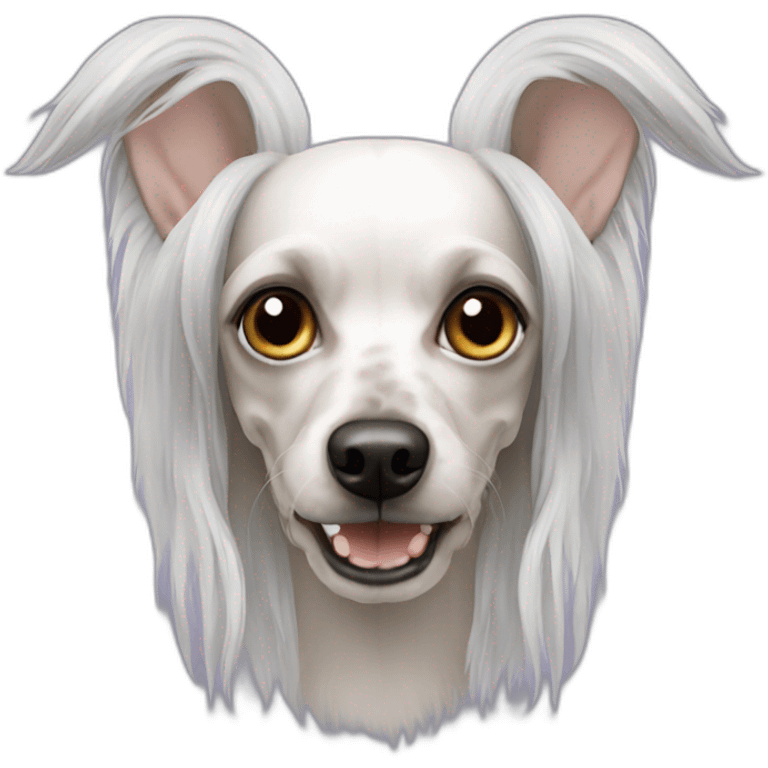 skeleton Chinese Crested emoji