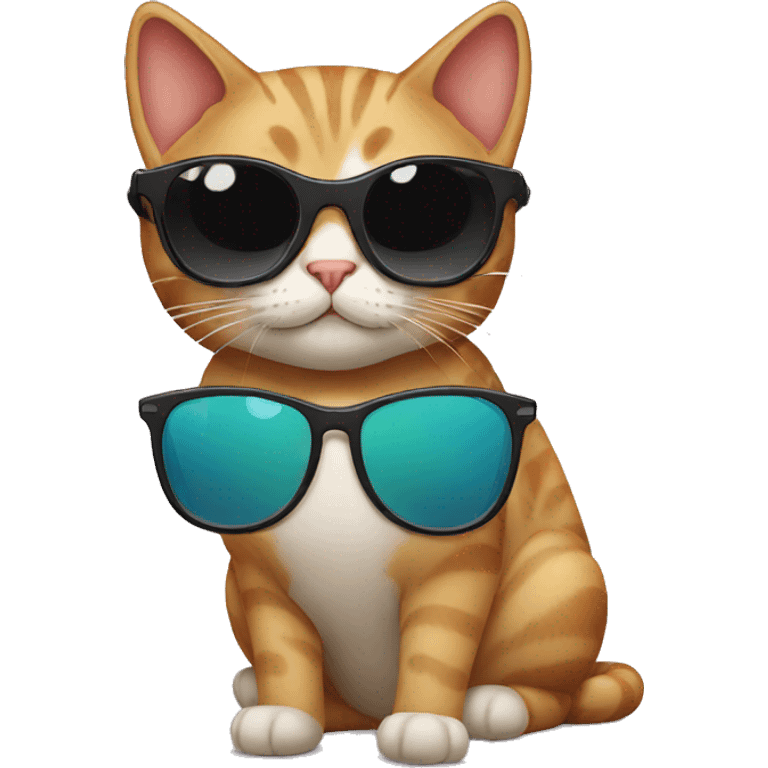 Cat with sunglasses  emoji