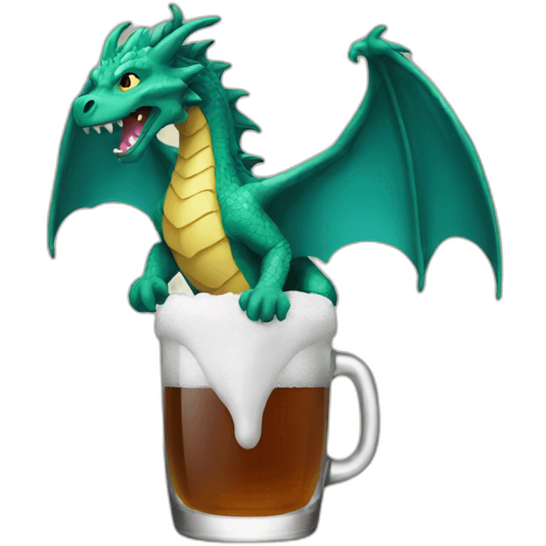 Dragon drinking emoji