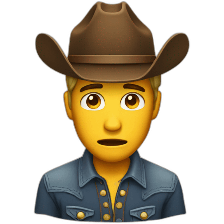 sobbing crying tears cowboy emoji