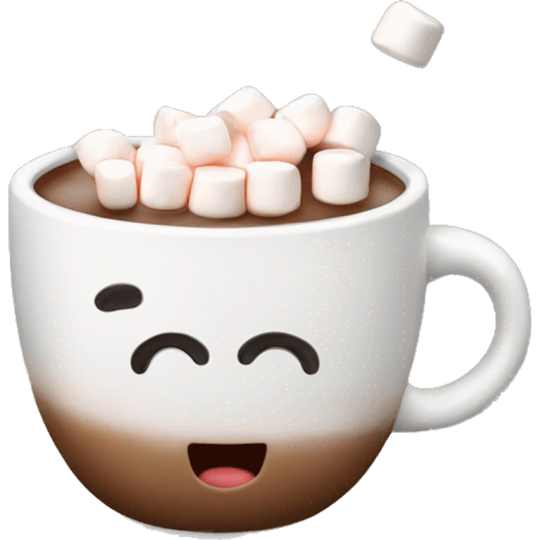 Mug of hot coco with marshmallows emoji