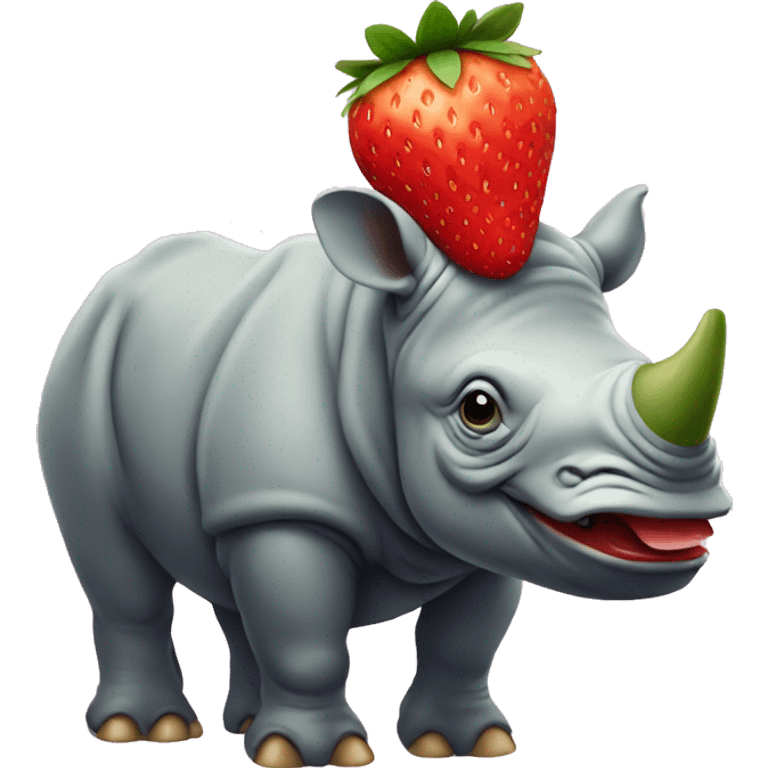 Strawberry rhino  emoji