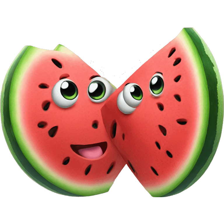 Two watermelons  emoji