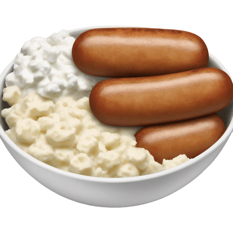 chicken sausage and cottage cheese emoji