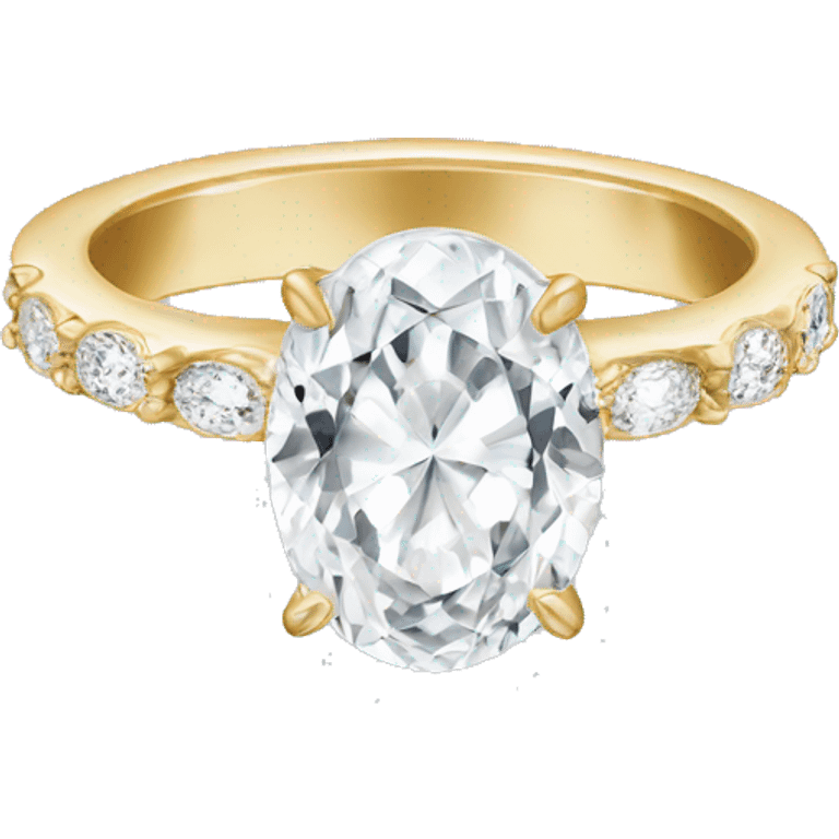 3 carat oval engagement ring emoji