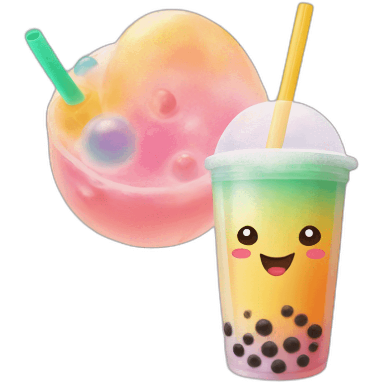 colorful bubble tea emoji