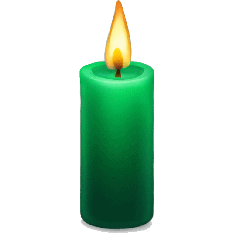 Dark green candle emoji