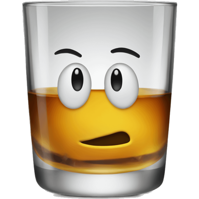 Scotch in a glass emoji