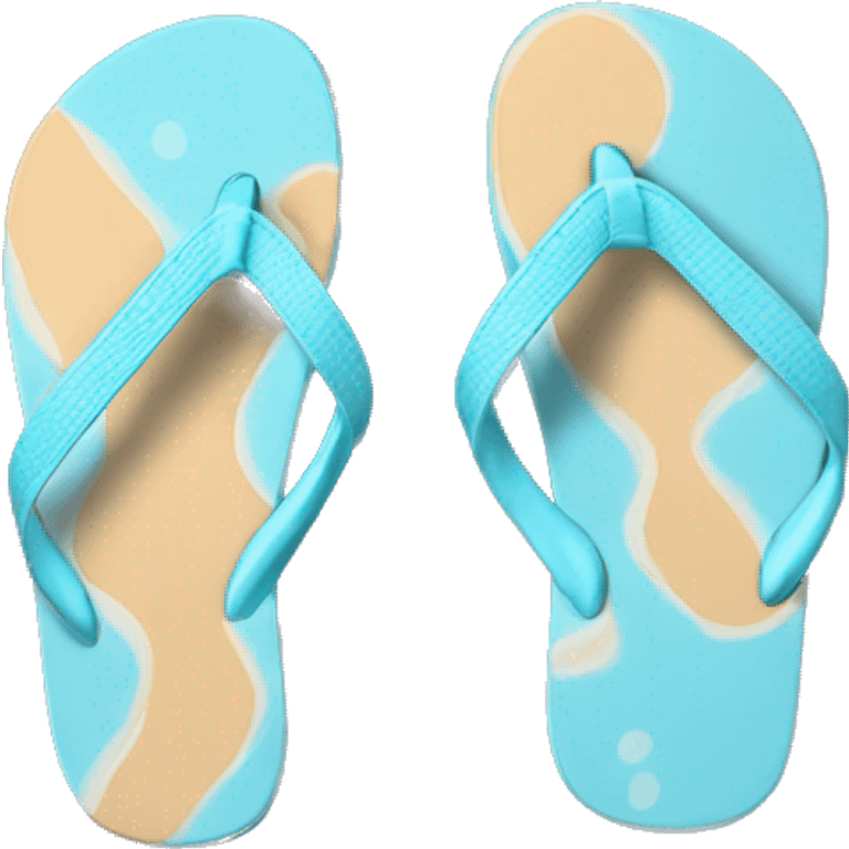 pastel blue Flip flops  emoji