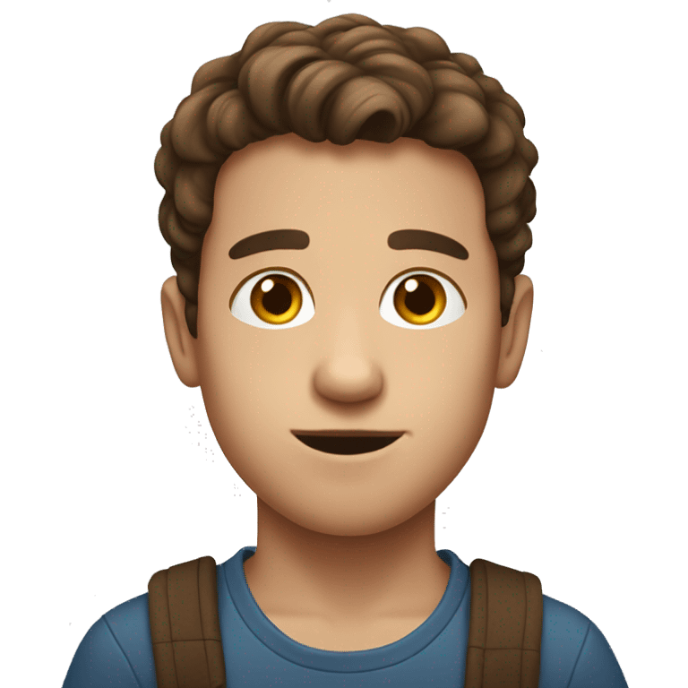 brown haired boy portrait without wrinkles  emoji