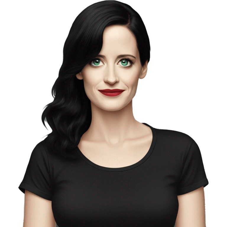 Eva Green in black t-shirt emoji