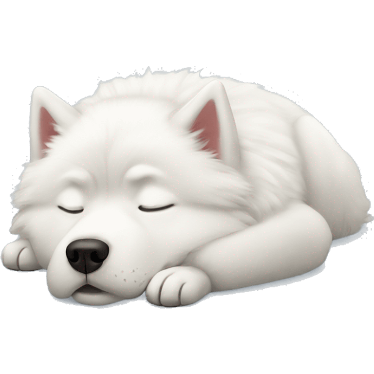 Sleeping Samoyed  emoji